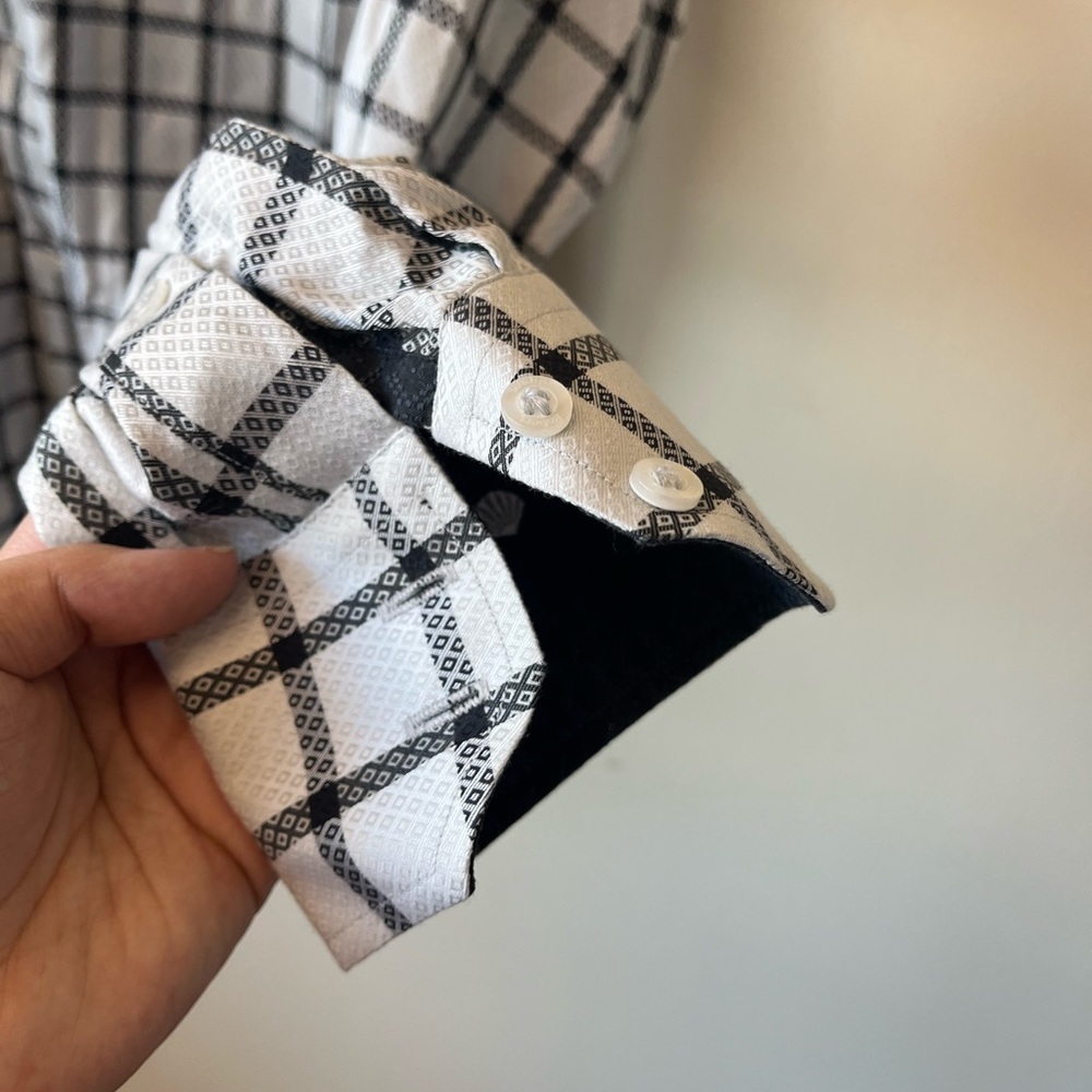 Robert Graham Graph Check Pattern Button Down Dre… - image 6